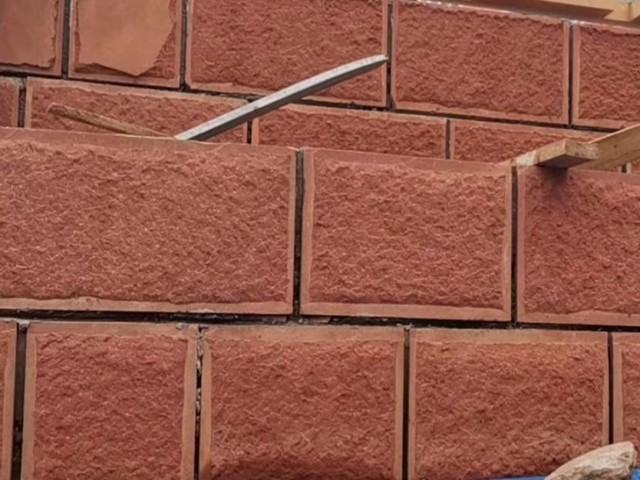 red sandstone wall cladding panels